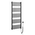 Sapho - Elektrisk håndklædetørrer METRO-E 500W 134x50 cm mat sort