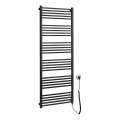 Sapho - Elektrisk håndklædetørrer METRO-E 800W 162x60 cm mat sort