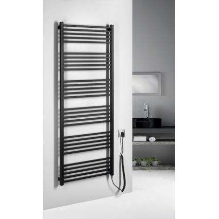 Sapho - Elektrisk håndklædetørrer METRO-E 800W 162x60 cm mat sort
