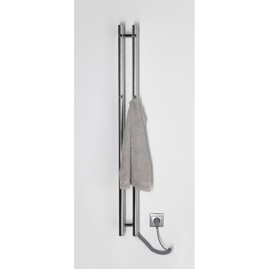 Sapho - Elektrisk håndklædetørrer PAPINADO 40W 120x11 cm blank krom