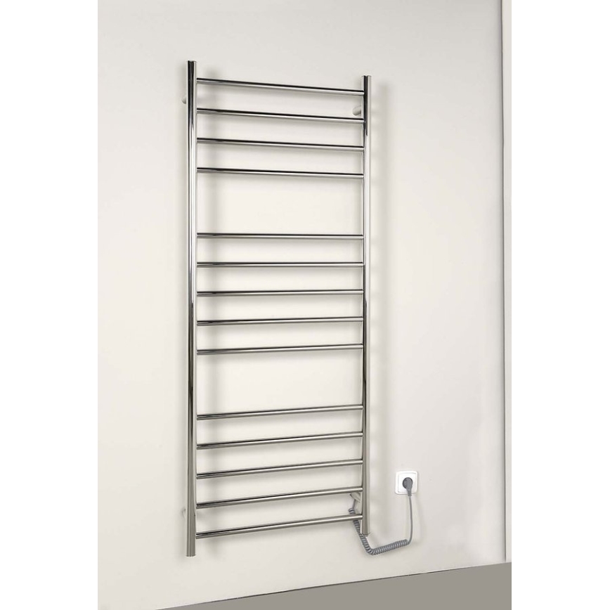 Sapho - Elektrisk håndklædetørrer REDONDO 130 W 116 x 63 cm blank krom