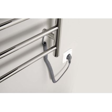 Sapho - Elektrisk håndklædetørrer REDONDO 130 W 116 x 63 cm blank krom