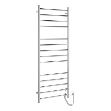 Sapho - Elektrisk håndklædetørrer REDONDO 130W/230V 150 cm blank krom højre rund