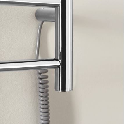 Sapho - Elektrisk håndklædetørrer REDONDO 75 W 90 x 50 cm blank krom rund