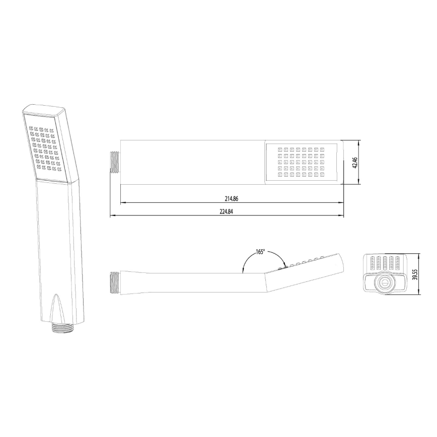 Sapho - Håndbruser blank krom