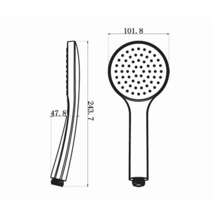 Sapho - Håndbruser mat sort