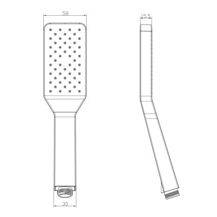 Sapho - Håndbruser med selvrensende system, blank krom