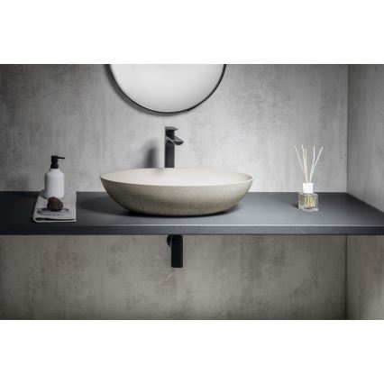 Sapho - Håndvask til bordplade FORMIGO 60x40 cm beton/beige