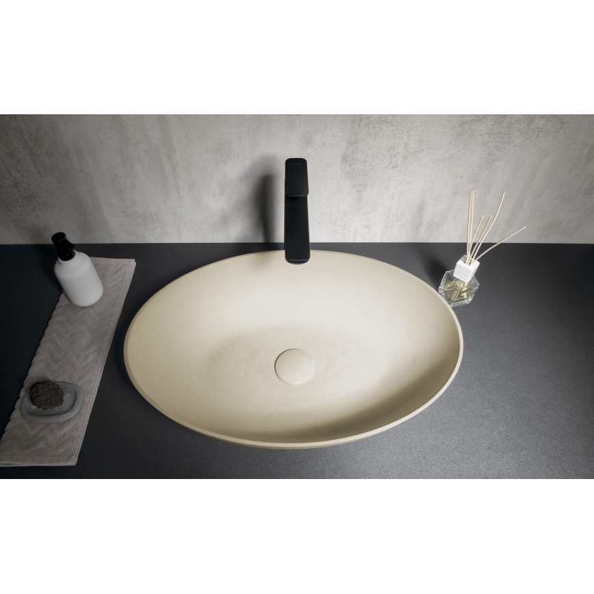 Sapho - Håndvask til bordplade FORMIGO 60x40 cm beton/beige