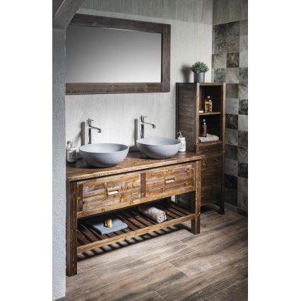 Sapho - Håndvask til bordplade FORMIGO Ø 39 cm, beton/mat grå