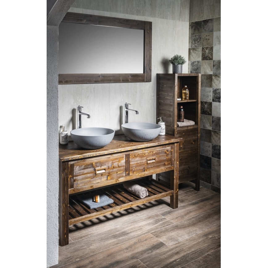 Sapho - Håndvask til bordplade FORMIGO Ø 39 cm, beton/mat grå