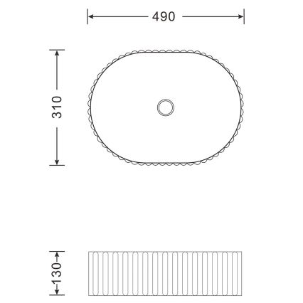 Sapho - Håndvask til bordplade PICOBELLO 49x31 cm keramik/hvid