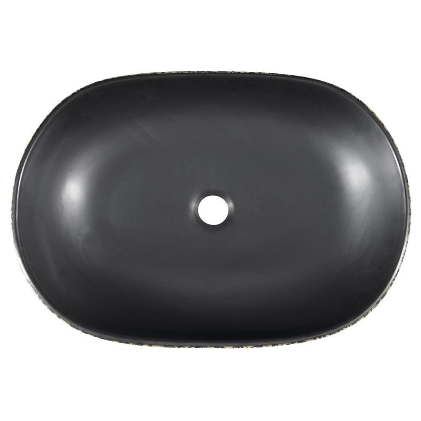 Sapho - Håndvask til bordplade PRIORI 60x40 cm keramik/sort/blå