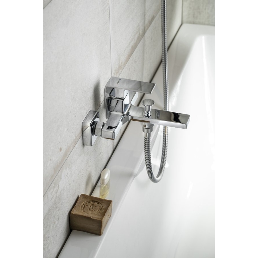 Sapho - Hane til badekar CUBEMIX skinnende krom