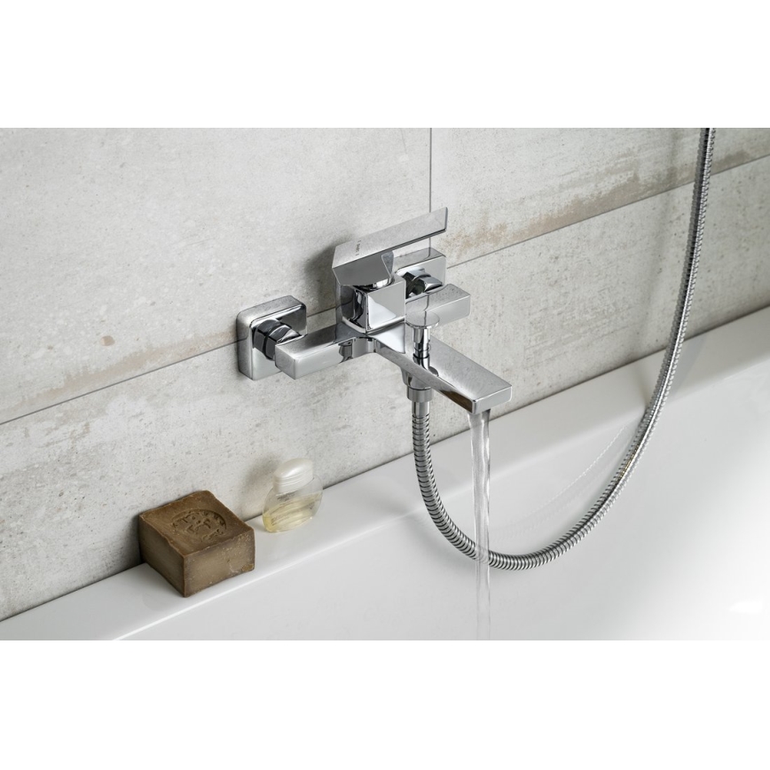 Sapho - Hane til badekar CUBEMIX skinnende krom