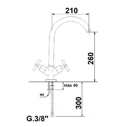 Sapho - Køkkenarmatur AXIA blank krom