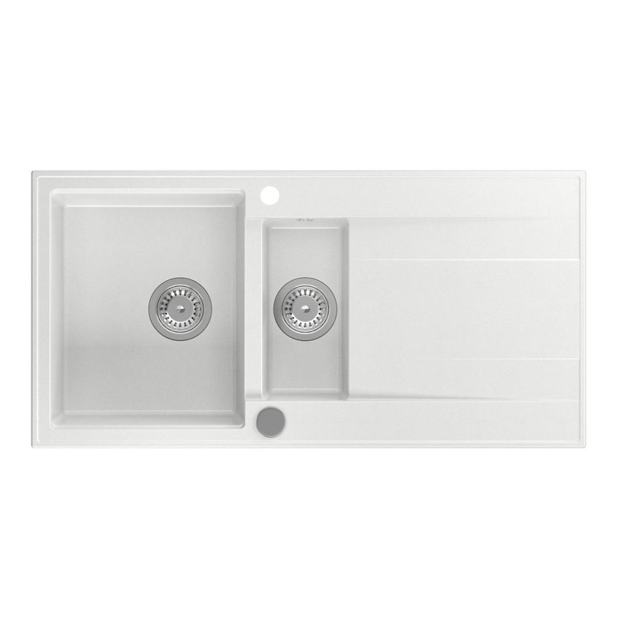 Sapho - Køkkenvask 100x50 cm granit/hvid