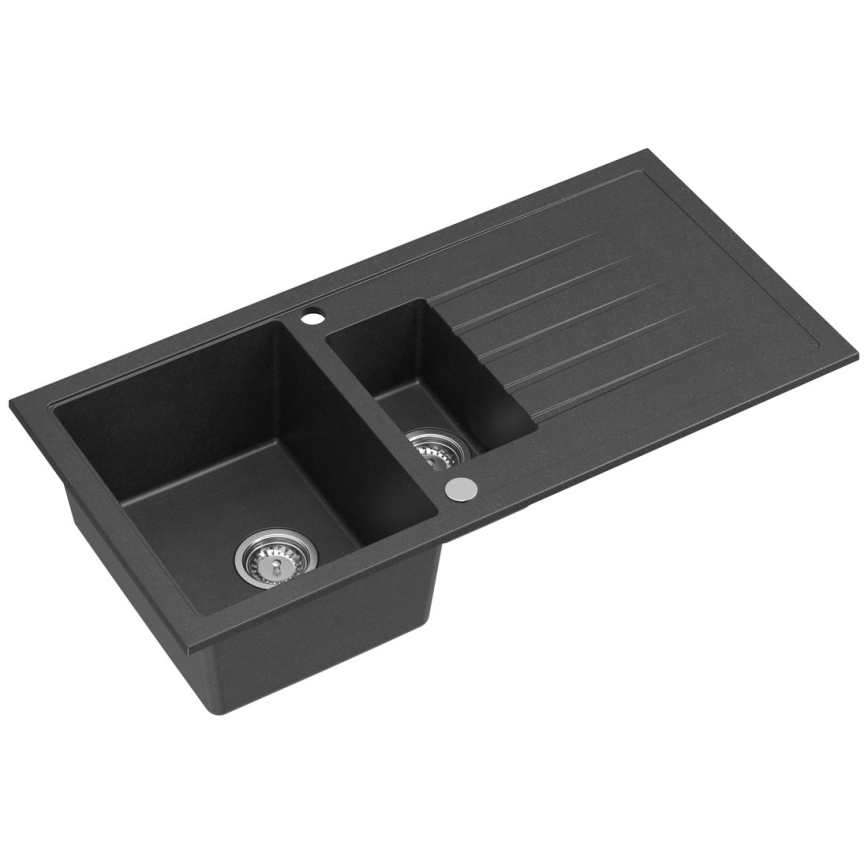 Sapho - Køkkenvask 100x50 cm granit/sort