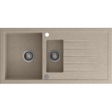 Sapho - Køkkenvask 48x96 cm granit/beige