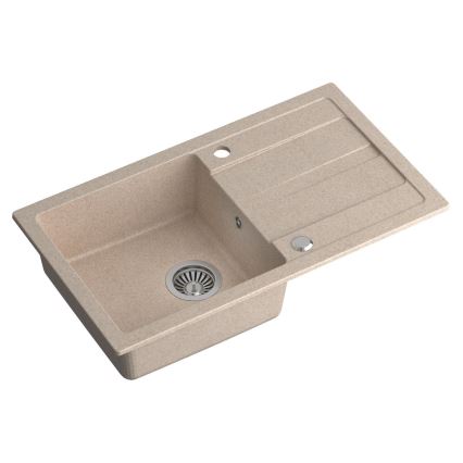 Sapho - Køkkenvask 77x44 cm granit/beige