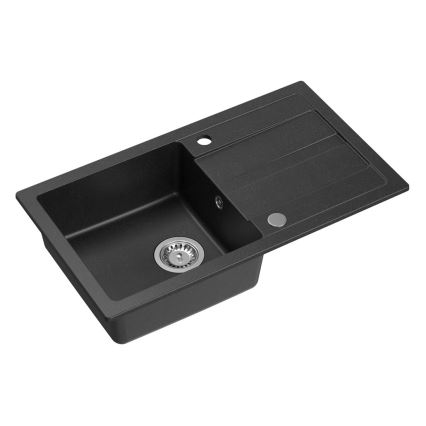 Sapho - Køkkenvask 77x44 cm granit/sort