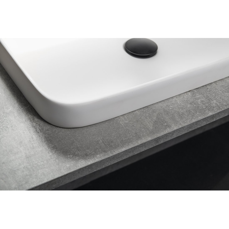 Sapho - Nedfældet håndvask 55x39 cm keramik/hvid