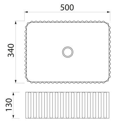 Sapho - PICOBELLO vask til bordplade 50 x 34 cm keramik/hvid