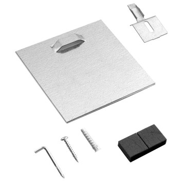 Sapho - Selvklæbende spejlfæste 10x10 cm mat krom