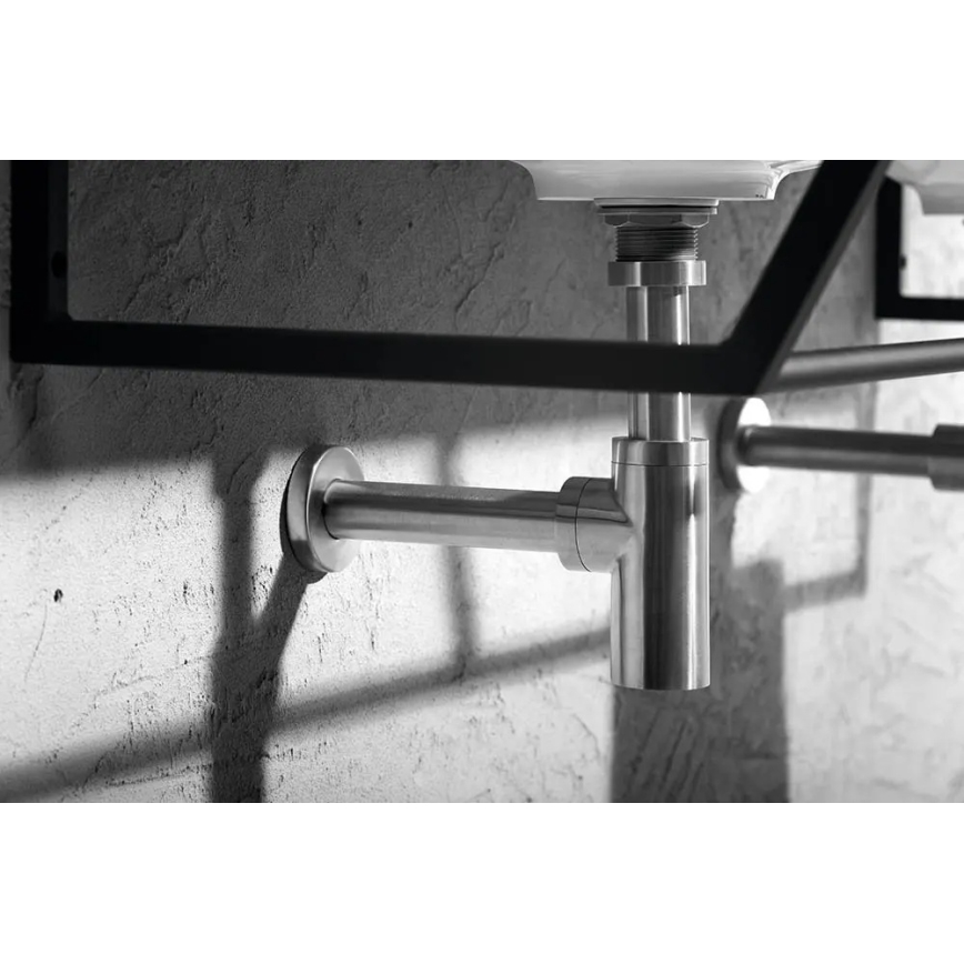 Sapho - Sifon til håndvask MINIMAL i mat rustfrit stål