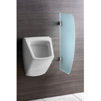 Sapho - Skillevæg til urinaler 40x80 cm i matteret glas