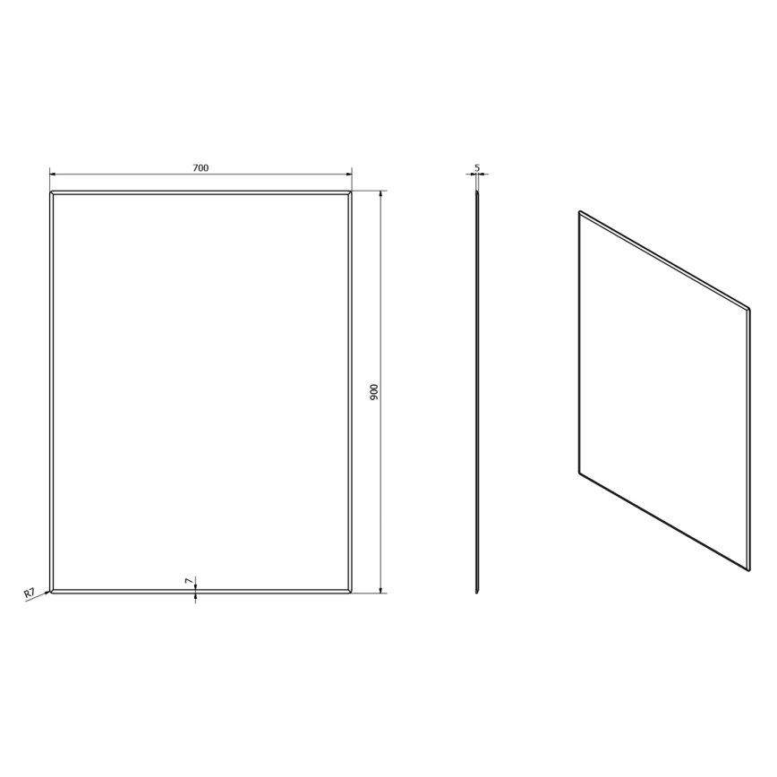 Sapho - Spejl ACCORD 70x90 cm