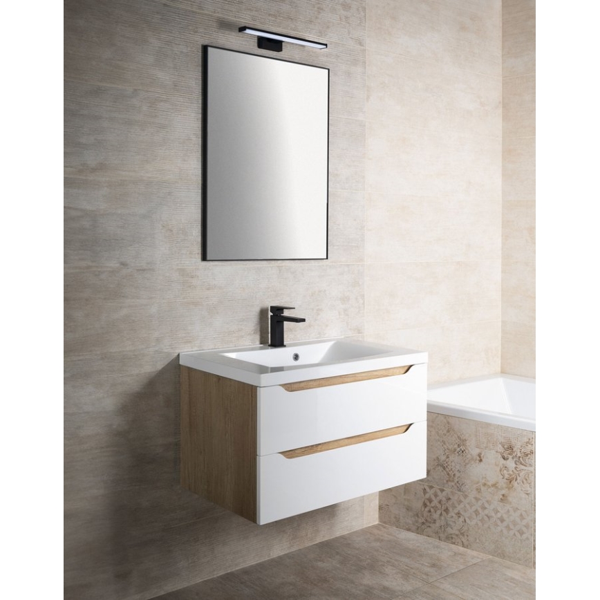 Sapho - Spejl i ramme AROWANA 60x80 cm mat sort