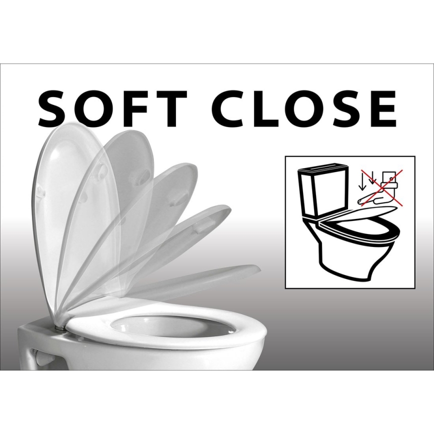 Sapho - Toiletsæde LISA SoftClose hvid