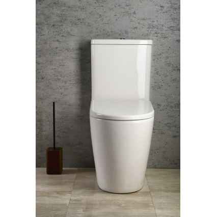 Sapho - TURKU kombineret WC, bund-/bagudafløb, keramik, hvid