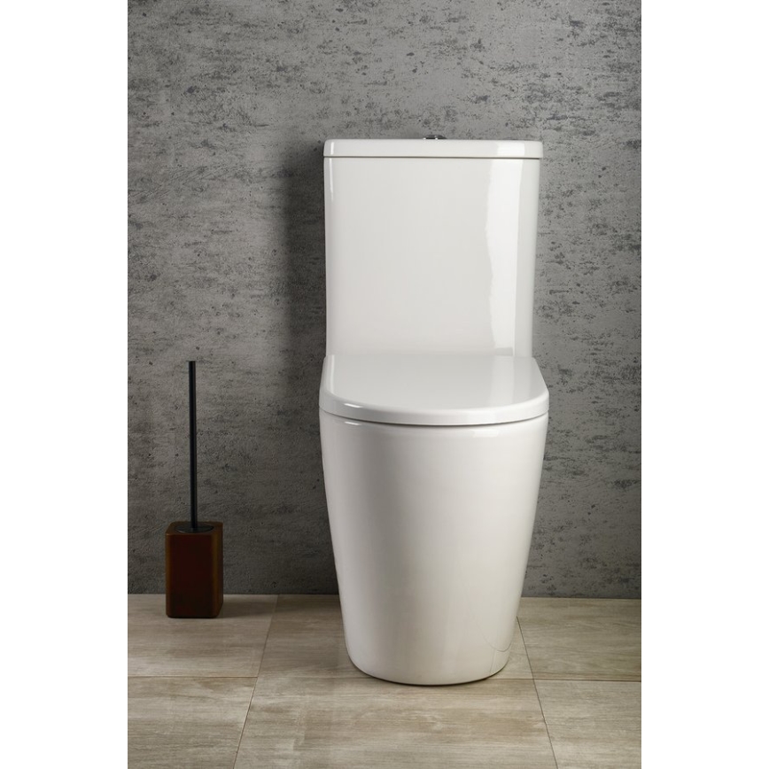 Sapho - TURKU kombineret WC, bund-/bagudafløb, keramik, hvid