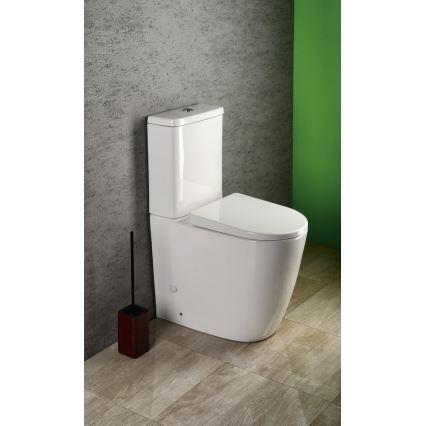 Sapho - TURKU kombineret WC, bund-/bagudafløb, keramik, hvid