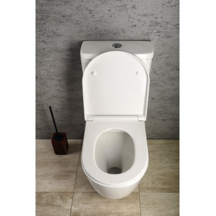 Sapho - TURKU kombineret WC, bund-/bagudafløb, keramik, hvid