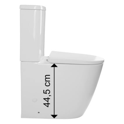 Sapho - TURKU kombineret WC, bund-/bagudafløb, keramik, hvid