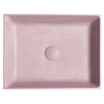 Sapho - Vask til bordplade 47,5x36,5 cm beton/rosa