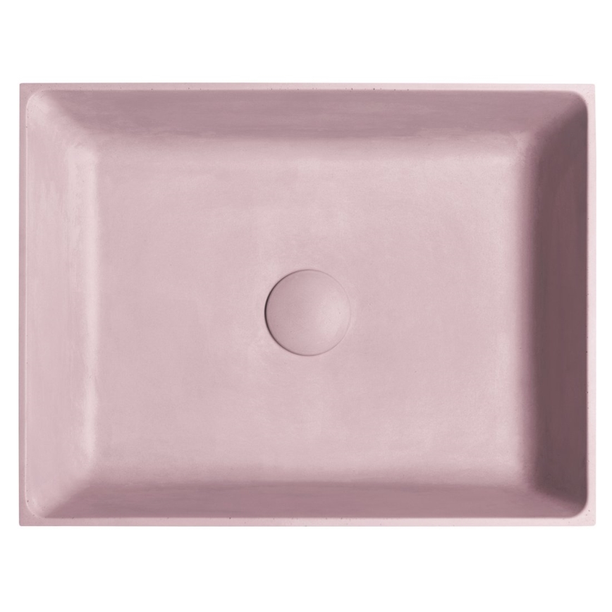 Sapho - Vask til bordplade 47,5x36,5 cm beton/rosa