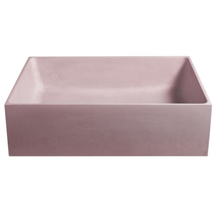 Sapho - Vask til bordplade 47,5x36,5 cm beton/rosa