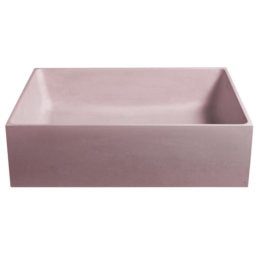 Sapho - Vask til bordplade 47,5x36,5 cm beton/rosa