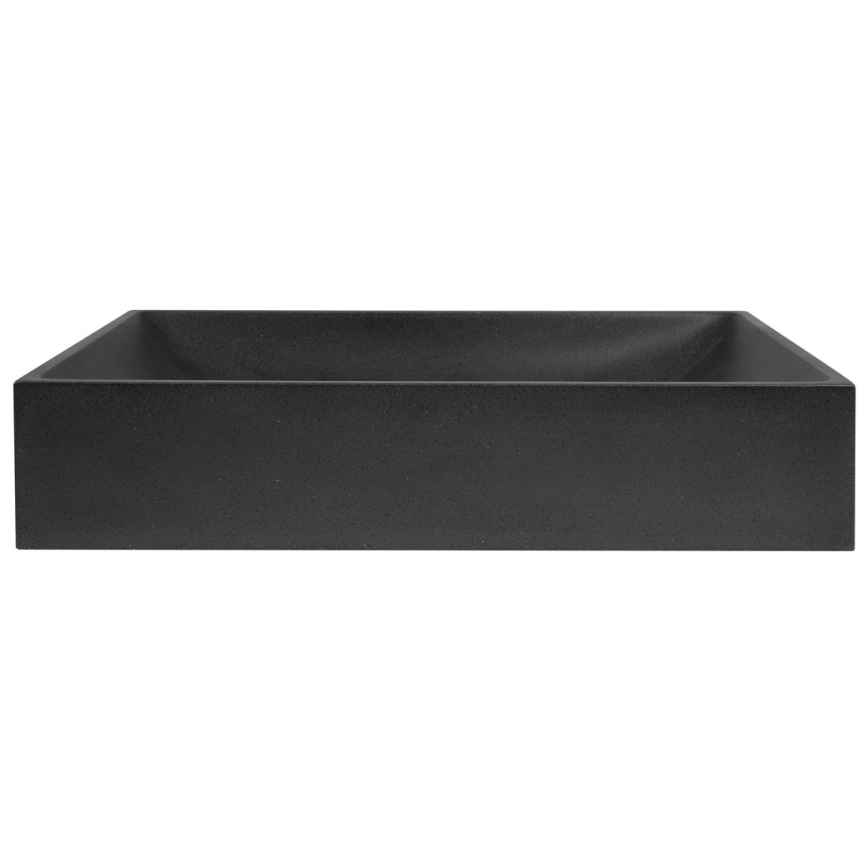 Sapho - Vask til bordplade 58x36 cm beton/sort