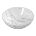 Sapho - Vask til bordplade DALMA Ø 42 cm keramik/Carrara/hvid