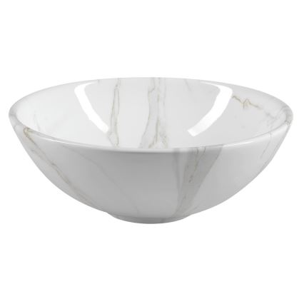 Sapho - Vask til bordplade DALMA Ø 42 cm keramik/Carrara/hvid