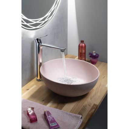 Sapho - Vask til bordplade FORMIGO Ø 39 cm beton/rosa