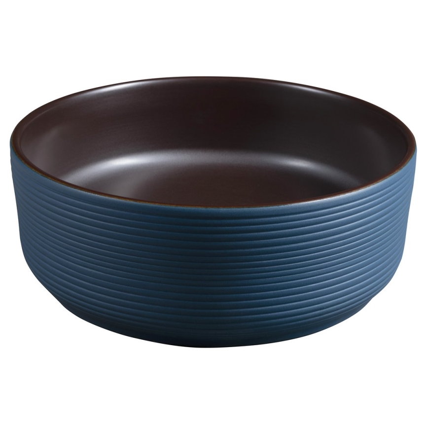 Sapho - Vask til bordplade PRIORI Ø 41 cm brun/blå