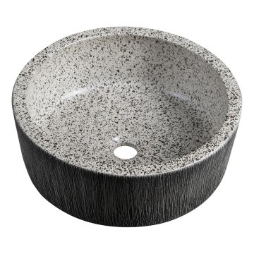 Sapho - Vask til bordplade PRIORI Ø 41 cm hvid/grå