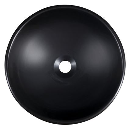 Sapho - Vask til bordplade PRIORI Ø 41 cm sort/hvid