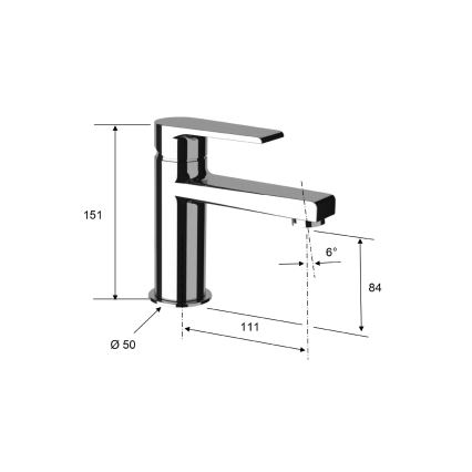 Sapho - Vaskarmatur KAI 15 cm poleret krom